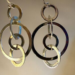 Sterling Silver ear wires silver rings Hoop Earrings